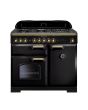 Rangemaster Classic Deluxe 100cm Dual Fuel Black Range Cooker