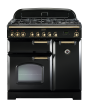 Rangemaster Classic Deluxe 90cm Dual Fuel Black Range Cooker