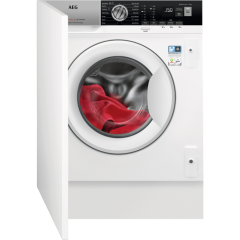 AEG L7FE7461BI 
Integrated Washing Machine. 7kg wash load, 1400rpm spin speed, 3 digit LED display, 
