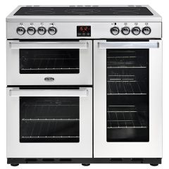 Belling Cookcentre Professional 90cm Ceramic Range Cooker Stainless Steel 444444072