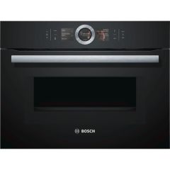 Bosch CMG656BB6B Enamel Interior, Compact Microwave Combination Oven, Electric