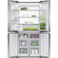 Fisher and Paykel RF500QNUX1 F&P RF500QNUX1 79cm Quad Door Frost Free Fridge Freezer - Stainless Ste