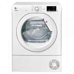 Hoover HLEC8DE Hoover H-Dry 300 8kg Condenser Tumble Dryer, Aquavision, White, Sensor dry, NFC