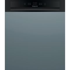 Hotpoint HBC2B19UKN Semi Built In Full Size Dishwasher, 13 Place Settings, F Energy