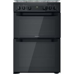 Hotpoint HDM67G0CCB Gas Double Oven, 60cm, A+ Energy