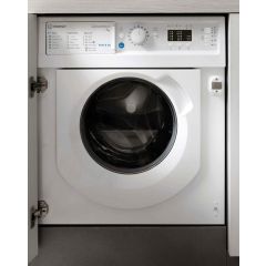 Indesit BIWMIL71252UKN Built In Washing Machine, 7Kg Capacity, 1200 Spin, E Energy