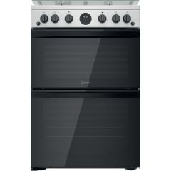 Indesit ID67G0MCXUK 60cm Gas Double Oven with Gas Hob