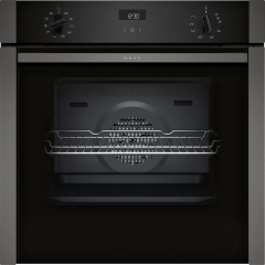 Neff B3ACE4HG0B 59.4cm Built In Electric Single Oven - Black with Graphite Trim