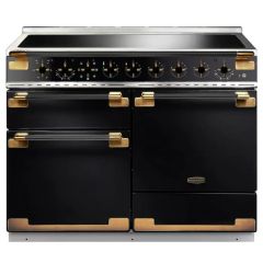 Rangemaster ELS110EIGB/BE Black Elise Black 110 Indcution Antique Brass Trim