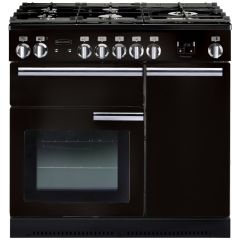 Rangemaster Professional Plus 90cm All Gas Black Range Cooker