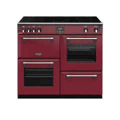 Stoves Richmond Deluxe S1000EI, 100cm, Induction, Chilli Red Range Cooker 444410955