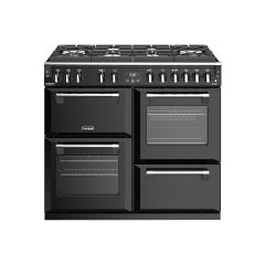 Stoves Richmond Deluxe S1000DF GTG, 100cm, Dual Fuel, Black Range Cooker 444444909