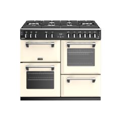 Stoves Richmond Deluxe S1000DF GTG, 100cm, Dual Fuel, Cream Range Cooker, 444444910
