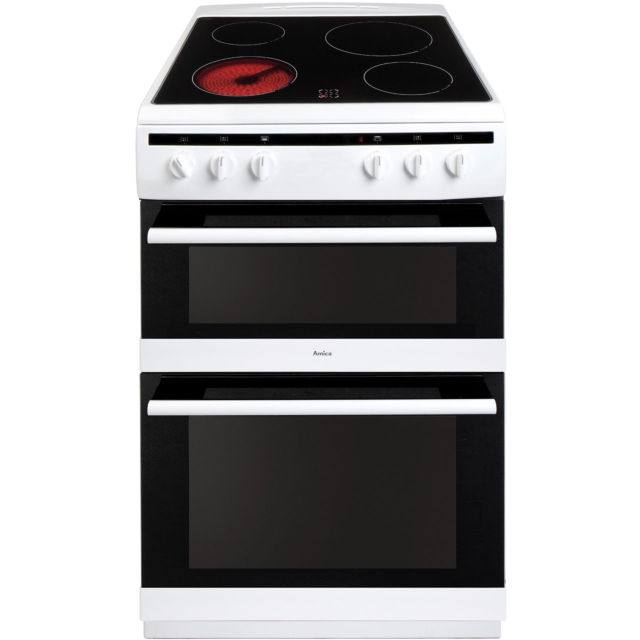 Amica AFC6520WH Electric Double Oven, 60cm, A Energy