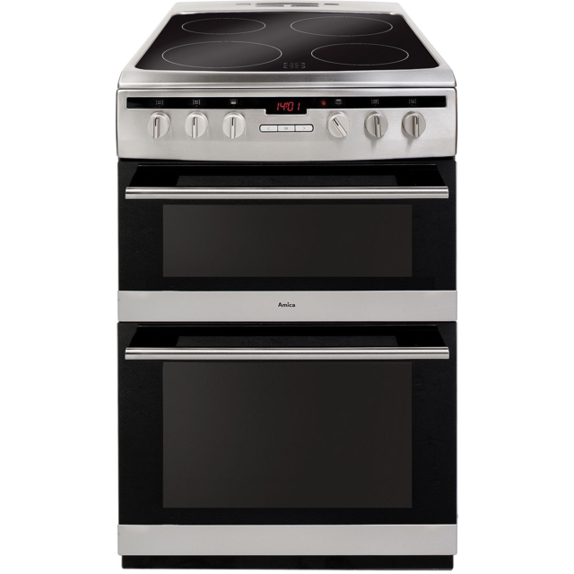 Amica AFC6550SS Electric Double Oven, 60cm, A Energy