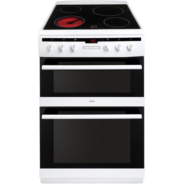 Amica AFC6550WH Electric Double Oven, 60cm, A Energy