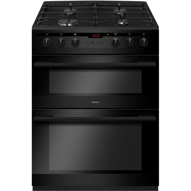 Amica AFG6450BL Gas Double Oven, 60cm, A Energy