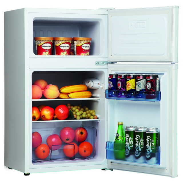 Amica FD1714 Fridge Freezer, 50cm, Manual Defrost, F Energy