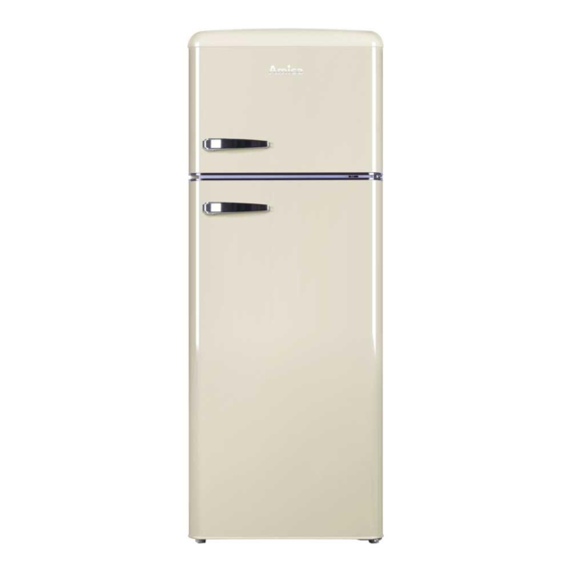 Amica FDR2213C Retro Fridge Freezer, 55cm, Manual Defrost, F Energy