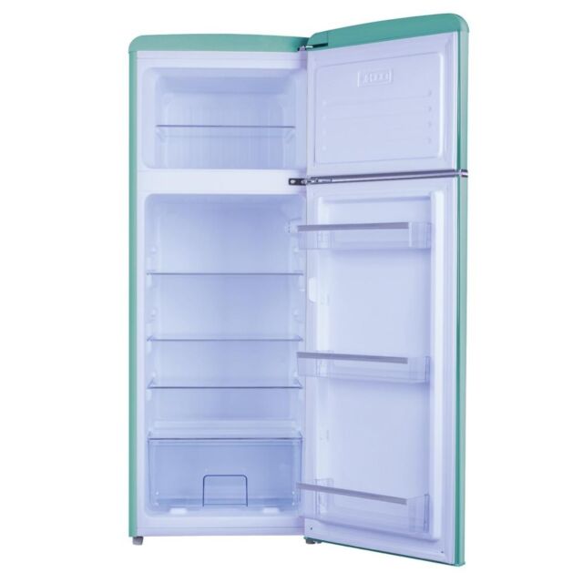 Amica FDR2213DB Retro Fridge Freezer, 55cm, Manual Defrost, F Energy