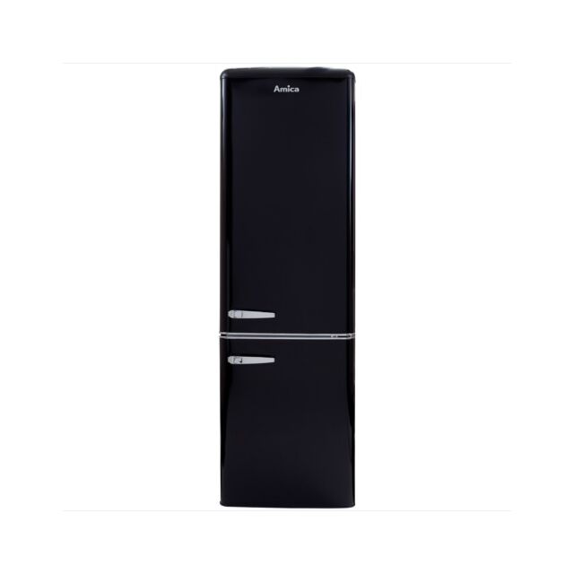 Amica FKR29653B Retro Fridge Freezer, 55cm, Manual Defrost, F Energy