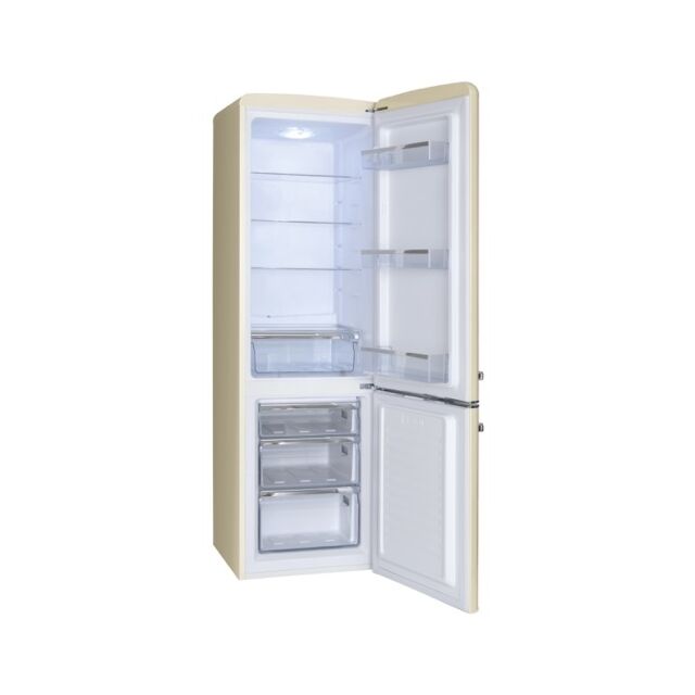 Amica FKR29653C Retro Fridge Freezer, 55cm, Manual Defrost, F Energy
