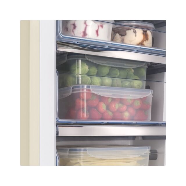 Amica FKR29653C Retro Fridge Freezer, 55cm, Manual Defrost, F Energy