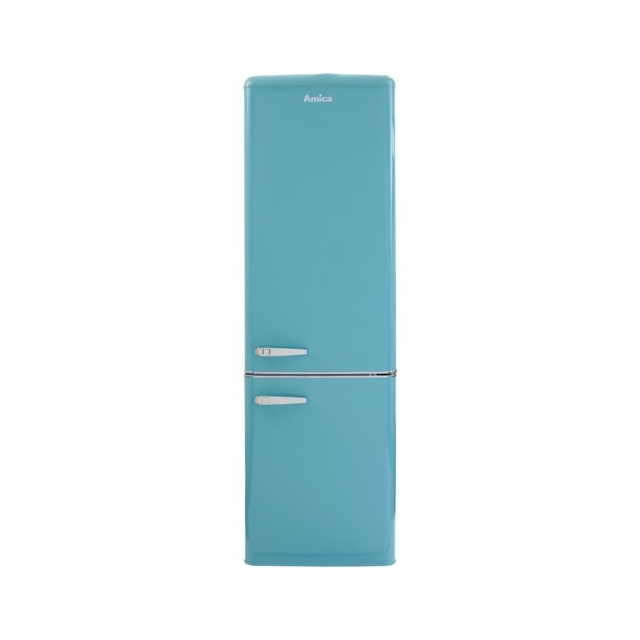 Amica FKR29653DEB Retro Fridge Freezer, 55cm, Manual Defrost, F Energy 