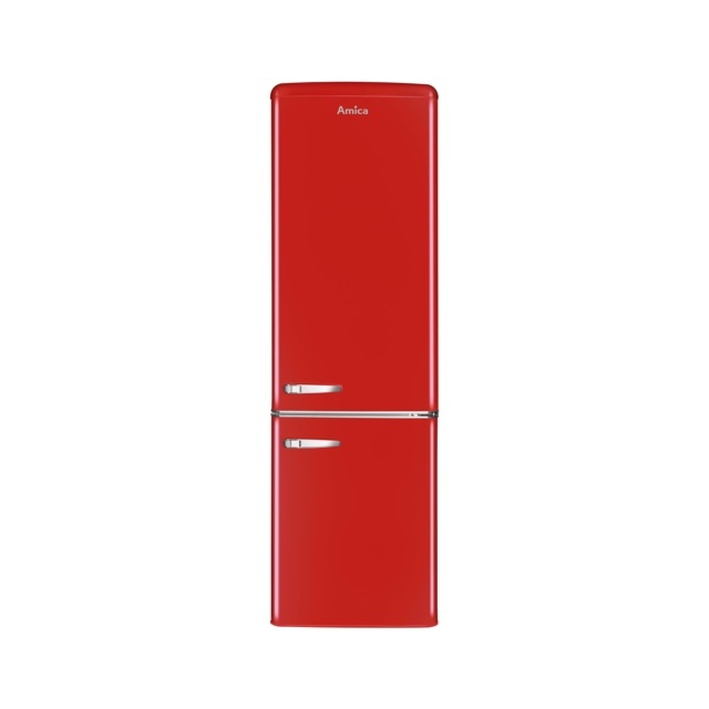 Amica FKR29653R Retro Fridge Freezer, 55cm, Manual Defrost, F Energy