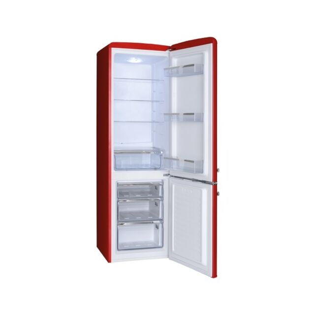 Amica FKR29653R Retro Fridge Freezer, 55cm, Manual Defrost, F Energy