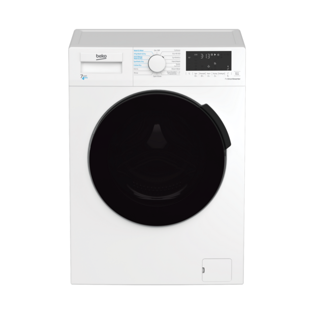 Beko WDL742441W Washer Dryer, 7kg Wash, 4kg Dry, 1200 Spin, E Energy