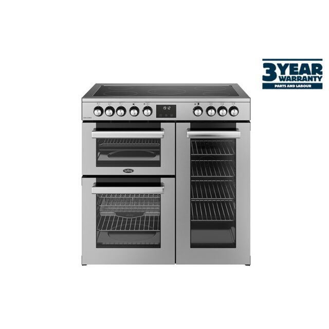 Belling 90E STA Stainless 444411792 Ceramic Electric Cookcentre