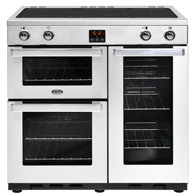 Belling Cookcentre Professional 90cm Induction Stainless Steel Range Cooker 444444078