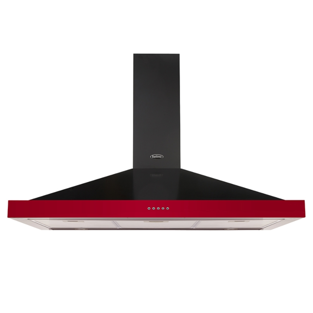 Belling 444410356 Chimney Hood, 100cm, Red