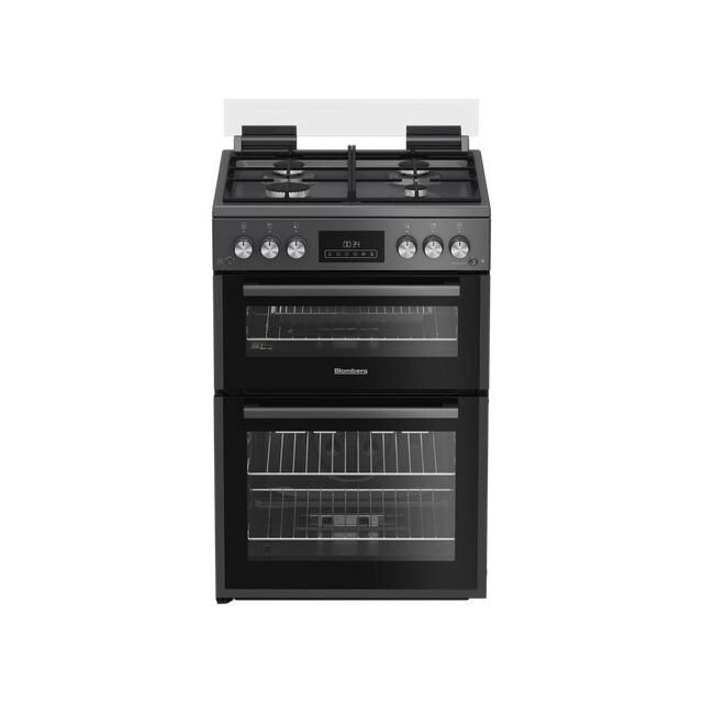 Blomberg GGRN655N 60Cm Double Oven Gas Cooker With Gas Hob - Anthracite