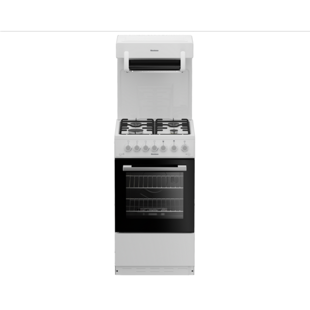 Blomberg GGS9151W Gas Single Oven With Eye Level Grill, 50cm