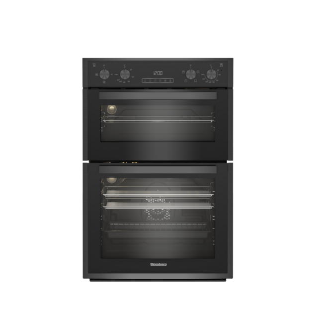Blomberg RODN9202DX 59.4cm Built In Electric Double Oven - Dark Steel