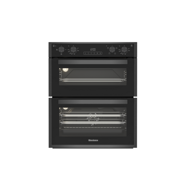 Blomberg ROTN9202DX 59.4cm Built In Electric Double Oven - Dark Steel