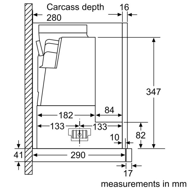 Bosch DFS097A51B Telescopic Hood, 90cm, Graphite