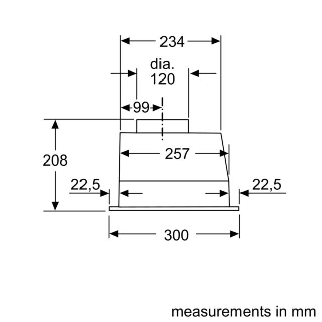 Bosch DLN53AA70B Canopy Hood, 53cm, Stainless Steel
