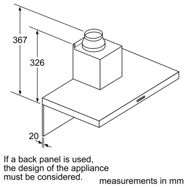 Bosch DWB96DM50B Chimney Hood, 90cm, Stainless Steel