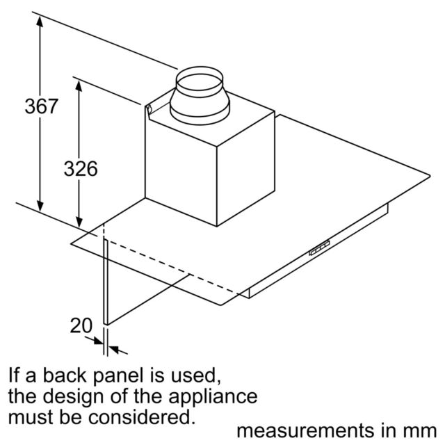 Bosch DWG64BC50B Chimney Hood, 60cm, Stainless Steel