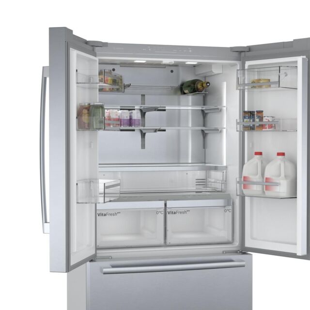 Bosch KFF96PIEP American Style Fridge Freezer, 91cm, Frost Free, E Energy