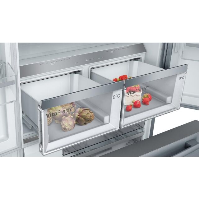 Bosch KFF96PIEP American Style Fridge Freezer, 91cm, Frost Free, E Energy