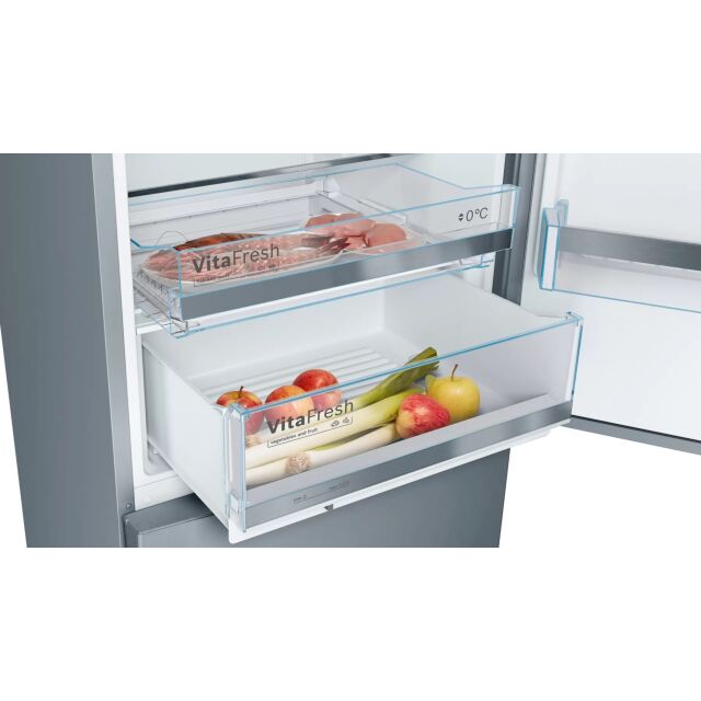 Bosch KGE49AICAG Fridge Freezer, 70cm, Low Frost, C Energy