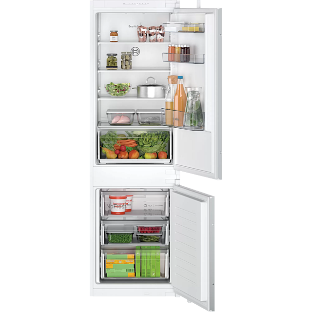 Bosch KIN86NSE0G 54.1cm 70/30 Built-In Frost Free Fridge Freezer - White
