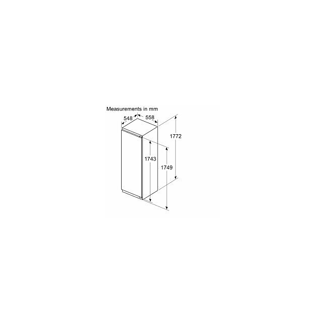 Bosch KIR81VFE0G 54.1cm Integrated Tall Larder Fridge
