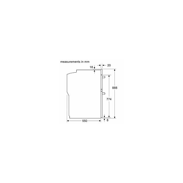 Bosch MBA533BS3B Series 4, 60cm Built In Double Oven - Stainless Steel