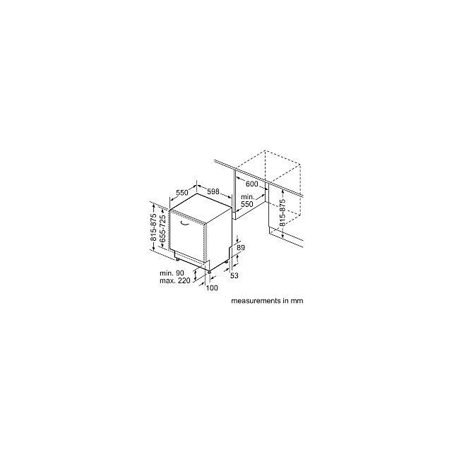 Bosch SMV6ZCX10G Built In Dishwasher - Stainless Steel - 14 Place Settings