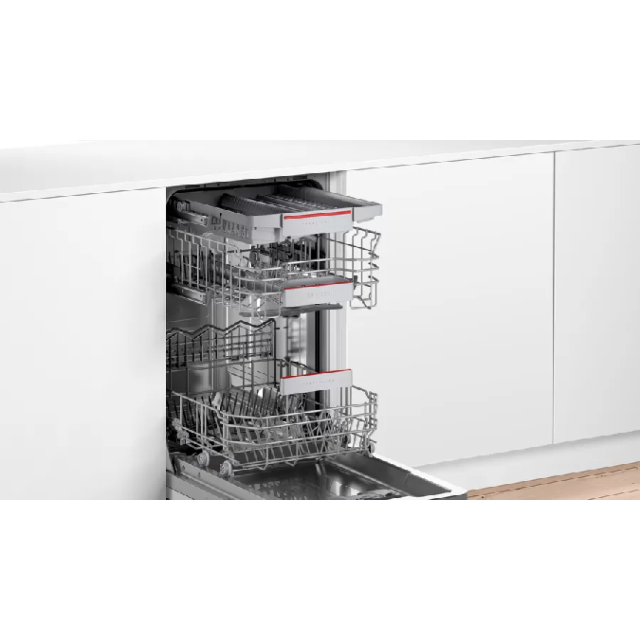 Bosch SPV4EMX21G Built In Slimline Dishwasher, 10 Place Settings, D Energy
